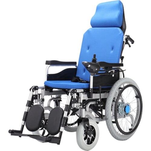 660Q Electric Wheelchair Lightweight, Foldable, Pushable, Recumbent, High Backrest Electric Wheelchair for the Elderly
