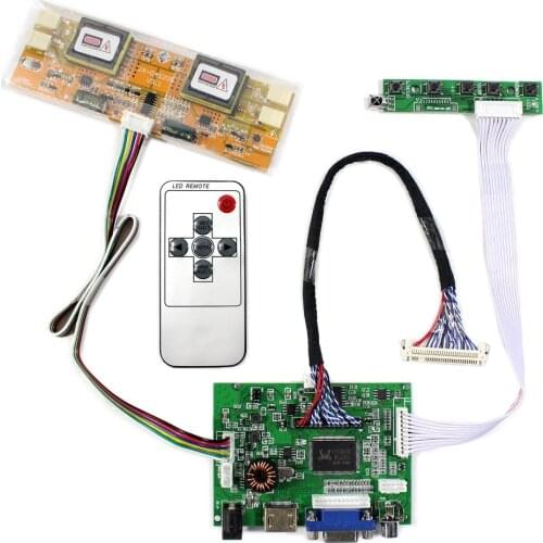 HD MI+VGA+2AV Audio LCD Controller Board For 17inch 19inch 1280x1024 M170EG02 LM190E03 LCD Screen