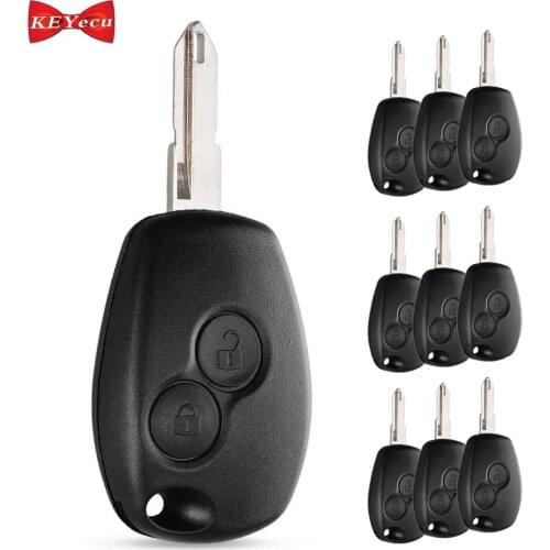 KEYECU 10pcs for Renault Clio 3 Kangoo II Master Modus Remote Key Fob 433MHz PCF7946 Chip