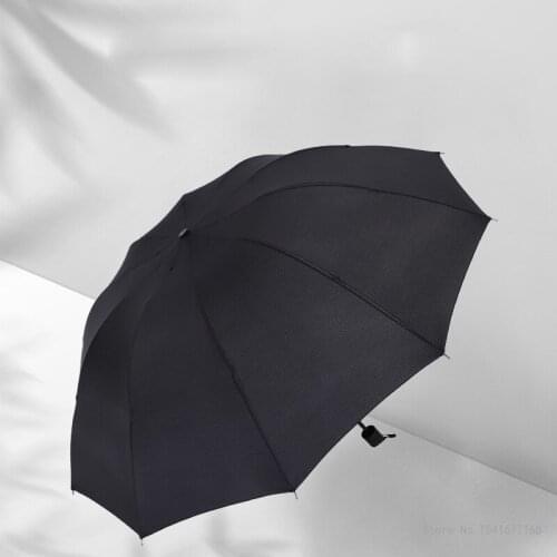 Mens and womens oversized folding ten-bone rain and sun dual-use umbrellas portable windproof umbrellas for business travel