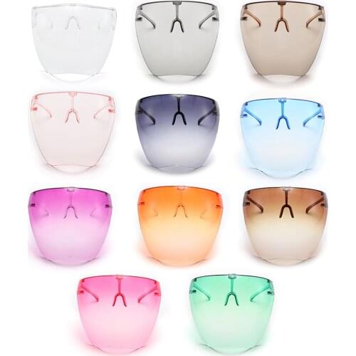 Men Women Faceshield Protective Glasses Head-Wearing Transparent Face Cover Anti-Splash Anti-Spray Mask Goggle Glass Sunglasses