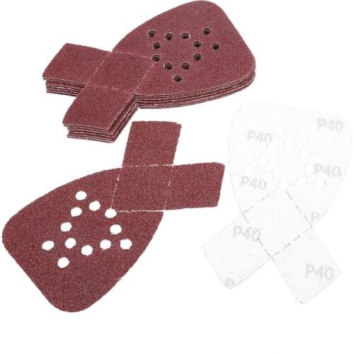 10pcs Sandpaper 12 Holes for Polishing Wood Paint Plastic Metal 95 * 135 * 165mm Grit 40/60/80/120/150/180/240
