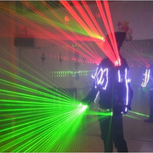 Newest Laser Man Ballroom Costume Clothing Robot Suit Nightclub Bar Party Luminous Light Up Dancing Disco Dj Laserman Clothes