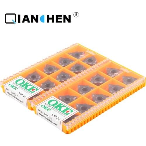 OKE 10pcs/lot High Precision High Performance High Strength CNC WNMG080408-OMF OP1215 Industry Carbide Inserts Hard Alloy