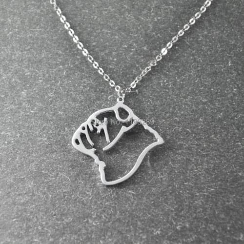 Bulldog necklace, Bulldog pendant, animal necklace ,alloy dog necklace , pet memorial gift ,Bulldog charm