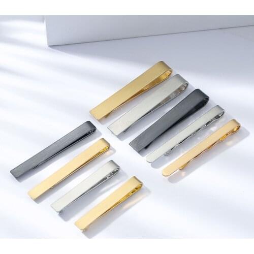 Simple Personalized Tie Clips Mens Formal Wear Tie Accessories Business Banquet Reception Ceremony Wedding Jewelry Gifts