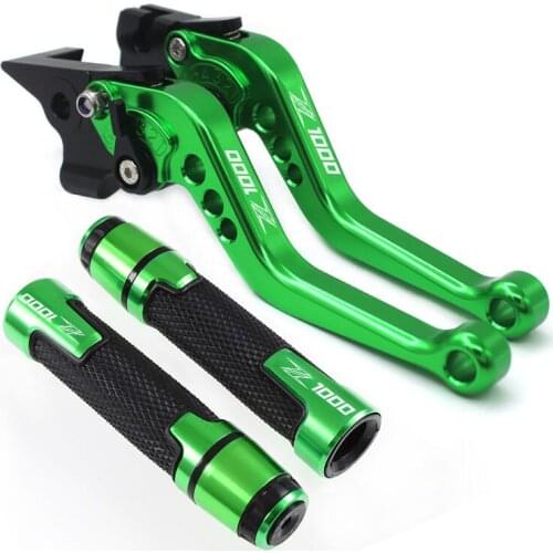Motorcycle Handlebar grips +Short Clutch Brake Levers For KAWASAKI z1000 Z1000 2007 2008 2009 2010 2011 2012 2013 2014 2015 2016