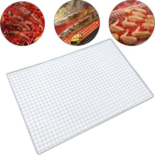 1pcs Stainless Steel BBQ Grill Meshes Outdoor BBQ Oven Replacemrnt Mesh Wire Net Cooking Tools Home-use Roast Meat Shelf Tools