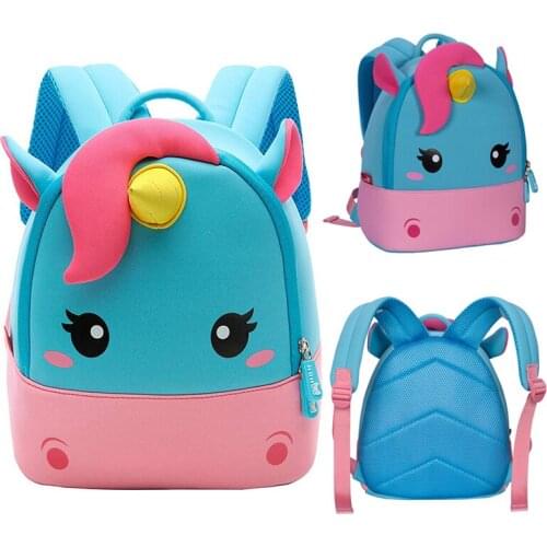 2019 New Toddler Girl Backpacks 3D Cartoon Unicorn School Bags for Kids Three Size Travel Children Schoolbag Mochila Escolar