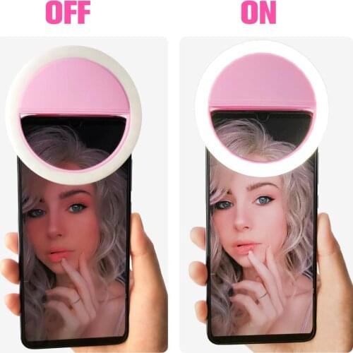 Led Selfie Ring Light Novelty Makeup Lighting Led Selfie Lamp Decor Mobile Phone Photo Night Light Mirror Neon Sign Selfie Ring