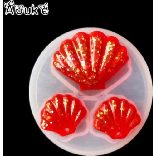 High-Definition Seashells Shape Jewelry Translucent Silicone Molds DIY Pendant Tools Necklace Epoxy Cake Decorating Mold