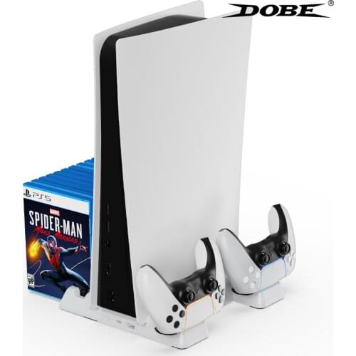 3 in 1 PS5 DE/UHD Host Multi-function Charging Cooling Fan Base Game Disc Storage Tray Dual Controller Base Charging Bracket