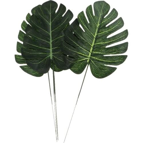 5x Large Artificial Leaf Faux Monstera Leaf Foliage Palm Leaves Home Decor