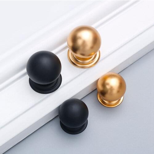Aluminum Alloy Single Hole Handles Mini Knobs Drawer Handle Gold Cabinet Pulls European Furniture Handle Kitchen Cupboard Knobs