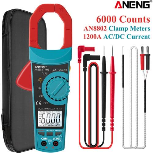 ANENG AN8802 Digital Smart Multimetro True RMS Clamp Meters AC/DC Current Tester Electric Ampere Frequency Voltmeter 1200A Tool