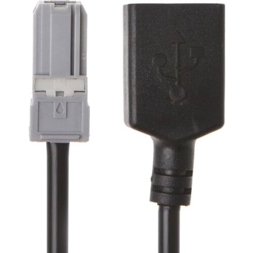 Car Aux Audio Media Wire To USB Adapter Conector For Toyota RAV4 EZ Verso Camry E7CA