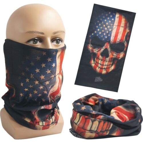 Seamless Balaclava Magic Scarf Neck Face Cover Ghost Skull Skeleton Head Bandana Shield Headband Headwear Bandanas Men Bicycle