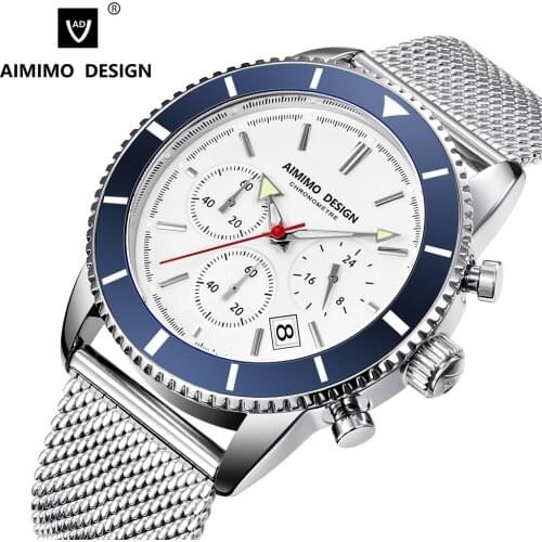 PAGANI Design PD 2773 Men Luxury Watches Quartz Blue Watch Men Stainless Steel Waterproof Business Sport Auto Date Wristwatch