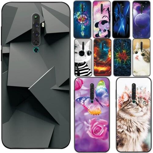 Case For OPPO Reno2 Case OPPO Reno2 F Geometric Style Phone Shell For OPPO Reno2 Z Soft TPU Silicone Cover For OPPO Reno2 Bumper