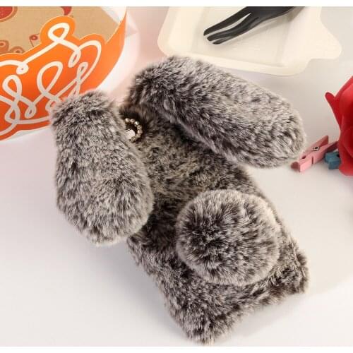 Case For Xiaomi Mi 6 (5.15 inch) Cover Luxury Rabbit Rhinestone Fluffy Fur cute soft For Xiaomi M6 phone Case For Xiaomi Mi6