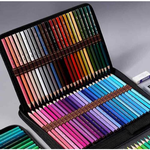 36/48/72 Holes School Drawing Pencil Case Folding Large Sketch Pen Bag Holder Pouch for Painting Kids Stationery