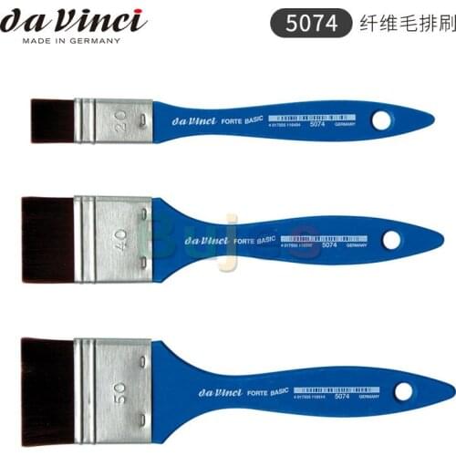 Da Vinci 5074 Forte Basic-line Hobby Paint Brush, Mottler Elastic Synthetic with Blue Matte Handle, Art supplies