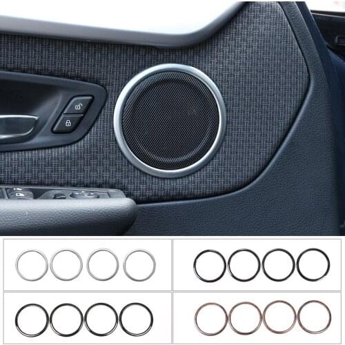 For BMW 2 Series X1 X2 F46 F47 F48 2015-2019 Car Styling ABS Chrome Door Speaker Ring Cover Speaker Trim Interior Accessories