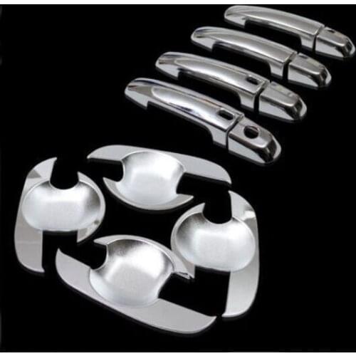 For Suzuki SX4 Hatchback 2006 2007 2008 2009 2010 2011 2012 Chrome Door Handle Cover + Cup Bowl Cover Trim smart keyhole