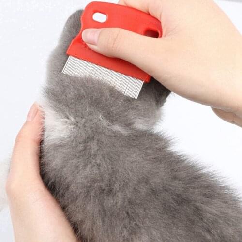 Pet Flea Removing Comb High Density Stainless Steel Pins For Dogs Cats Portable Grooming Tool