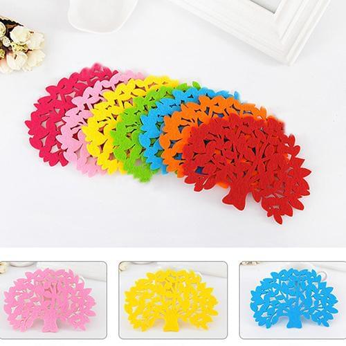 Creative Tree Shape Kitchen Tool Coaster Anti-Skid Insulation Cup Mat Placemat Drink Pads Home Decor Eco-Friendly