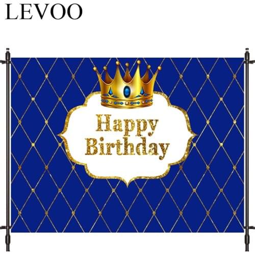 LEVOO Photographic Background Golden Frame Line Crown Birthday Background Photobooth Photo Studio Fabric Shoot