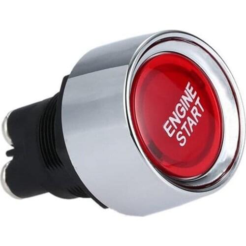 Car Modification Start Ignition Switch 12v24v Automatic Reset One-button Start Switch LED Light Button Switch