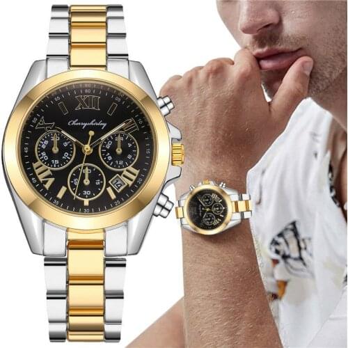 Men Stainless Steel Business Date Clock Mens Luxury Sport Quartz Wrist Watch Relogio Masculino