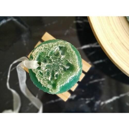 Handmade soap with pumpkin fiber decorative exfoliating soap with seashells and pumpkin fiber