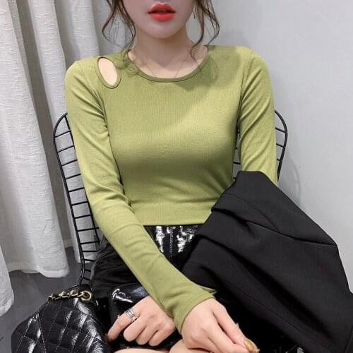 The new spring web celebrity light ripe black long sleeve of cultivate ones morality spring dew shoulder female clothing render