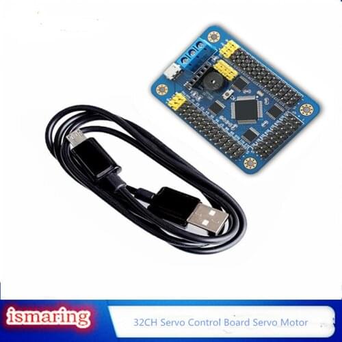 Official iSmaring New 32 Channel Robot Servo controller Control Board Servo Motor Controller PS2 Control USB/UART with cable diy