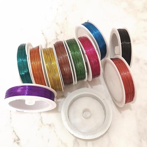 40m 0.4mm Diameter Colorful Iron Wire Enameled Wire For DIY Jewelry Crafts Accessories Beaded Line Modeling Design