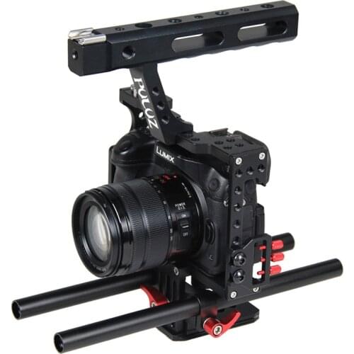 Handle Video Camera Cage Steadicam Stabilizer for Sony A7 & A7S & A7R & A7R II & A7S II for Panasonic Lumix DMC-GH4