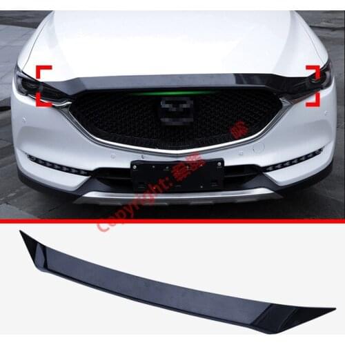 Carbon Fiber Style Front Grille Around Hood Trim For Mazda CX-5 CX5 2017 2018 2019
