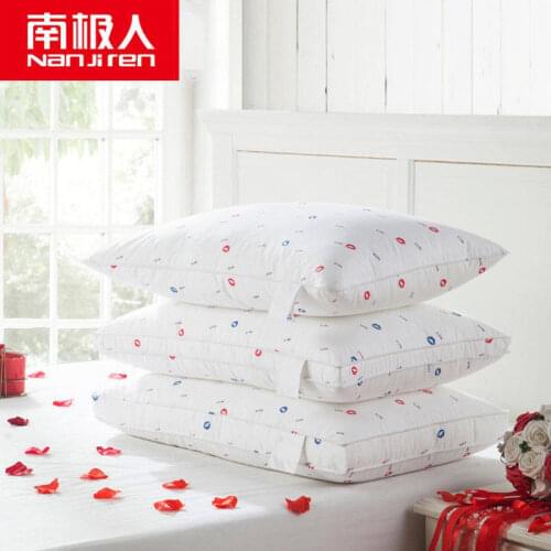 Feather Fabric Pillow Pillow Core Pillow Neck Protection Healthy Pillow High School Low Loft Pillow Five-Star Hotel Pillow