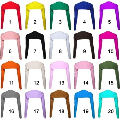 Womens Muslim One Piece Long Shoulder Sleeves Shawl Arm Cover Shrug Crop Top Modal Bolero-Style Islamic Hijab Accessories