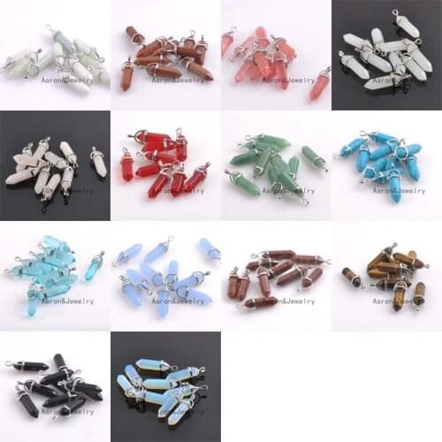 Moonstone pedra da lua Bullet Quartz Pendants Healing Point Necklaces Natural Stone Crystal Stone Women Jewelry 1 Pcs TRS0139