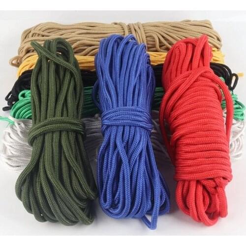 10~100m Φ8mm Core-spun Parachute Cord Lanyard Tent Rope For Hiking Camping Stair Fence Safety Net Rope Household Clothesline