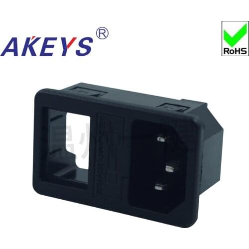 10 PCS AC-01 card type socket without lamp switch fuse equipment three-in-one three-hole AC seat power seat