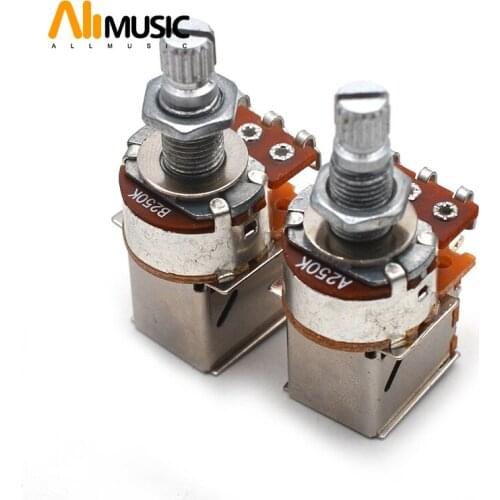 Wholesales 100pcs A250K B250K Push Pull Guitar Control Pot Potentiometer Guitar Parts Accessories