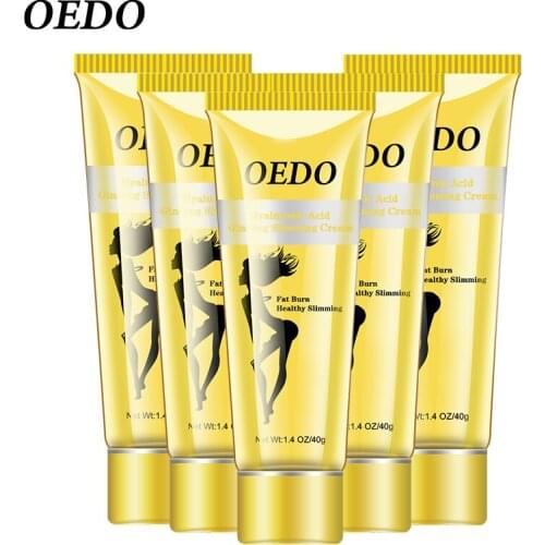 5PCS OEDO Ginseng Slimming Cream Hyaluronic Acid Reduce Cellulite Lose Weight Burning Fat Health Body Skin Massage Cream 40g