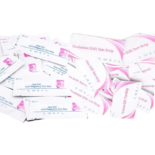 80 Pcs Test Strips Pregnancy Preparation 40 LH Ovulation Test + 40 H C G Test With Cup