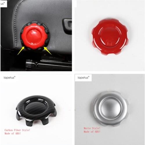 Lapetus Accessories Fit For Jeep Wrangler JL 2018 - 2020 ABS Seat Adjustment Memory Knob Molding Cover Kit Trim ABS / 3 Colors
