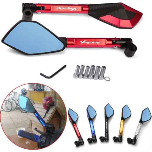 CNC Aluminum Motorcycle Rear Mirrors Motorbike Bluish Reverse Side Mirrors For HONDA Varadero XL1000 XL1000 V 1999-2021 2020