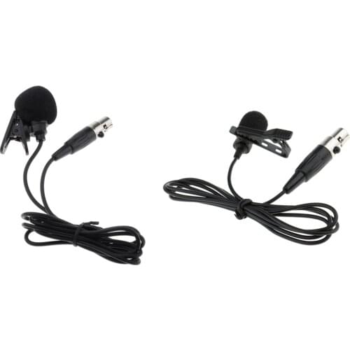 1 Piece Premium Durable XLR Lavalier Microphone XLR 3-pin Connector Lavalier Microphone Plastic/Metal Clip 1m/ 3.28ft